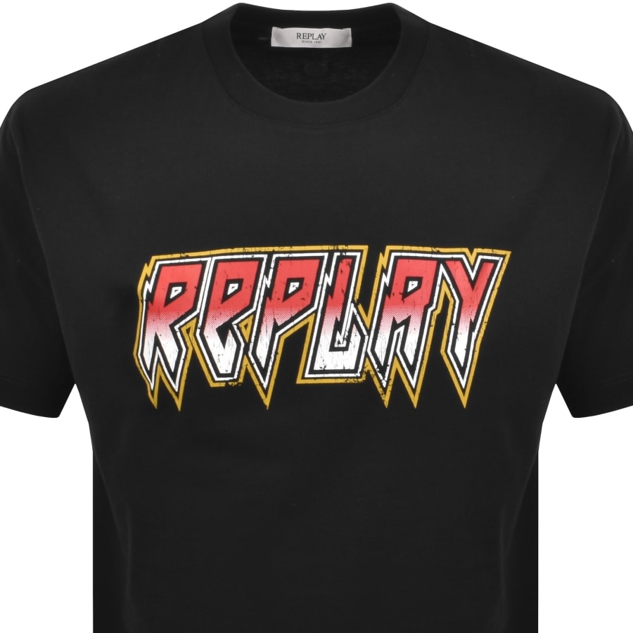 Image number 2 for Replay Graphic T Shirt Black