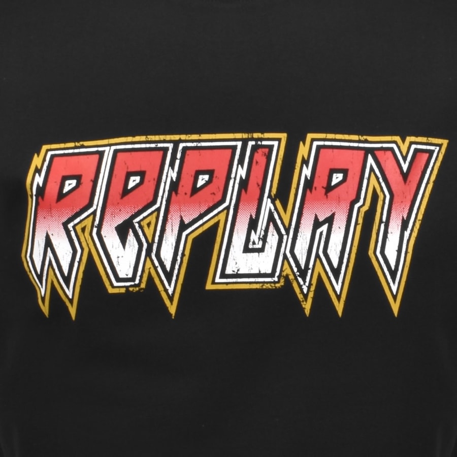Image number 3 for Replay Graphic T Shirt Black