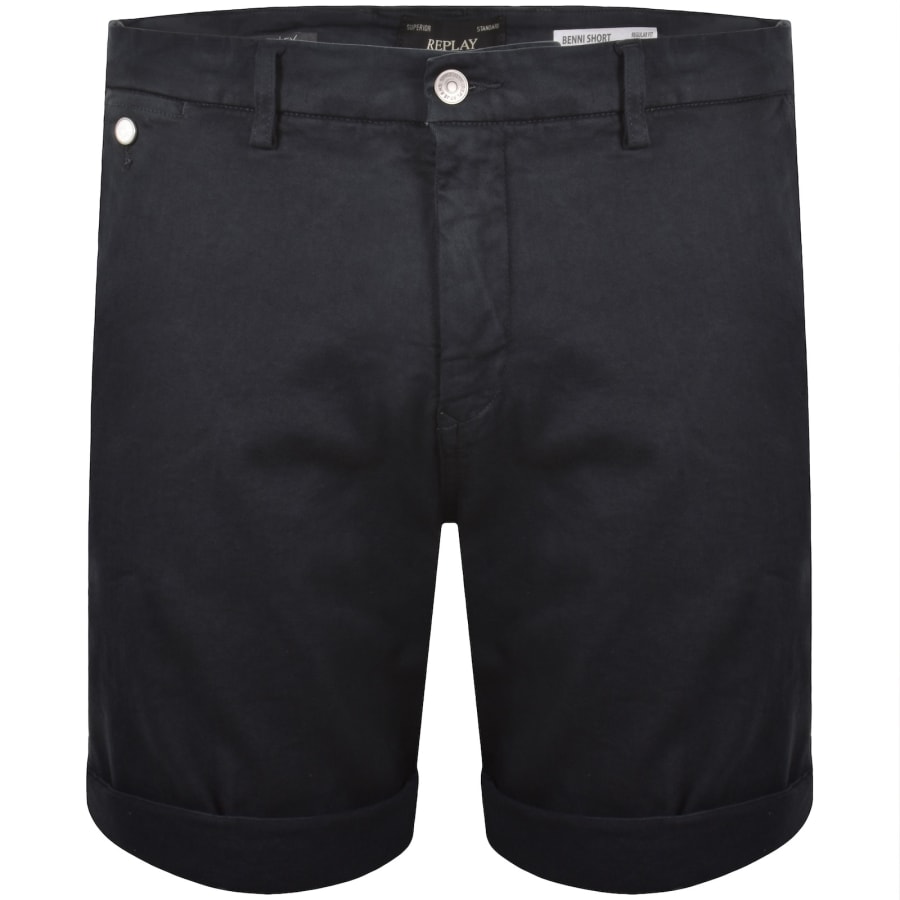 Image number 1 for Replay Benni Regular Fit Denim Shorts Blue
