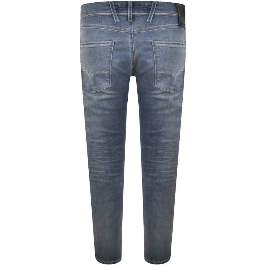Image number 3 for Replay Anbass Slim Fit Jeans Light Wash Blue