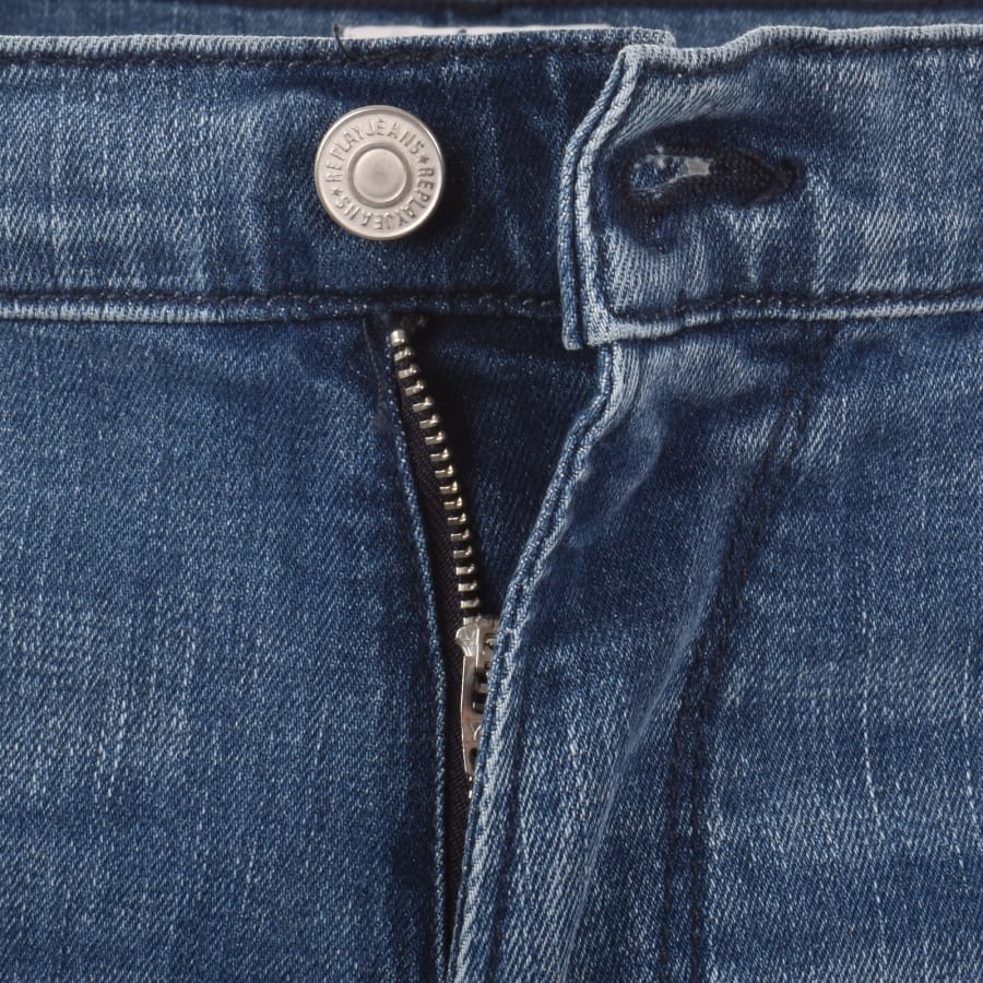 Image number 5 for Replay Aideen Straight Fit Jeans Medium Blue