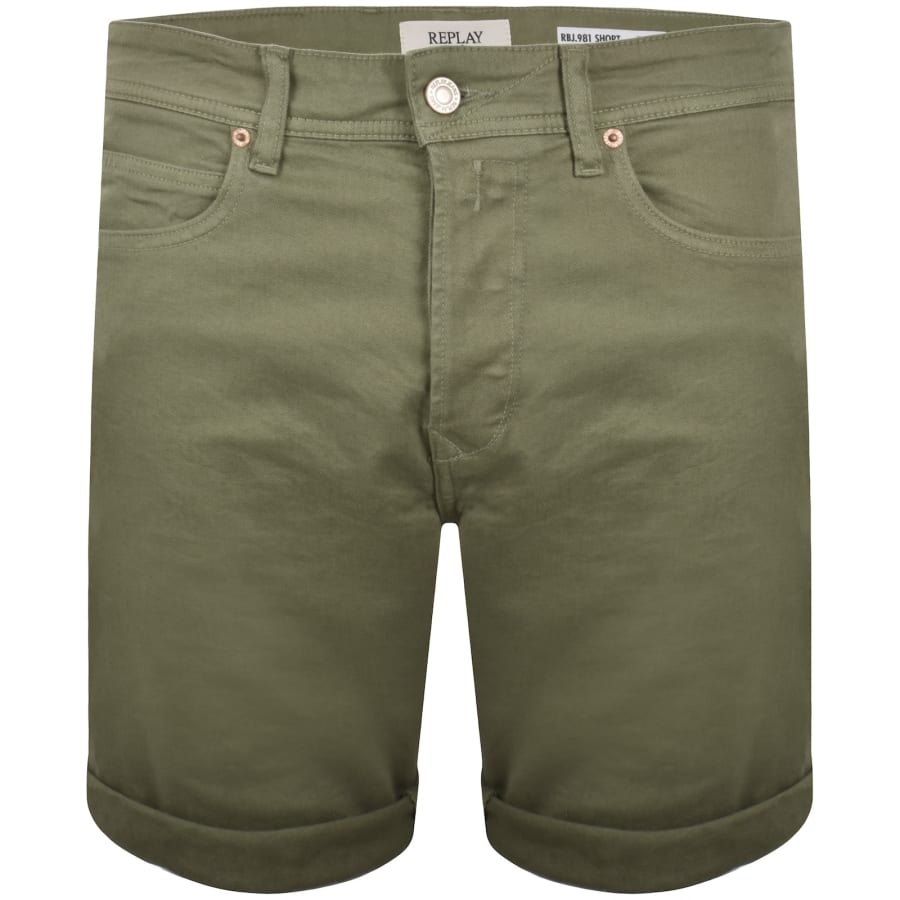 Image number 2 for Replay RBJ 981 Shorts Green
