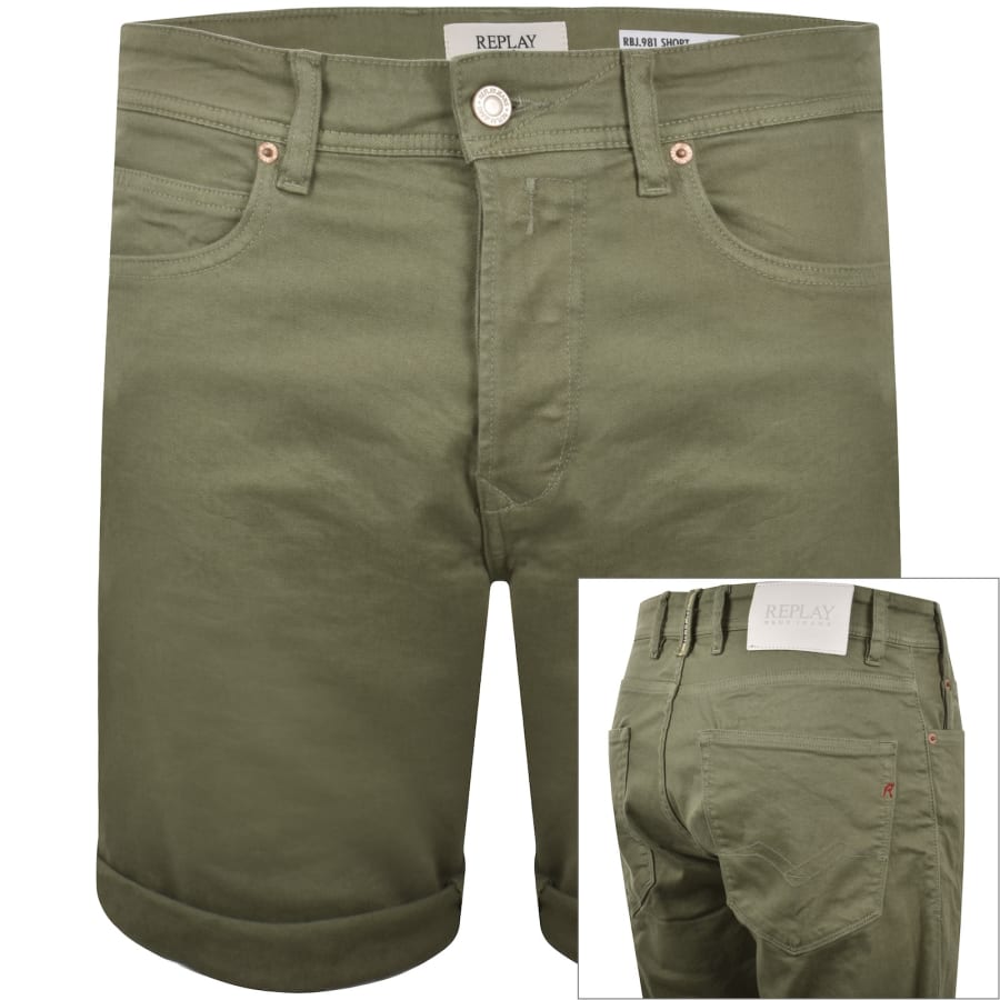 Image number 1 for Replay RBJ 981 Shorts Green