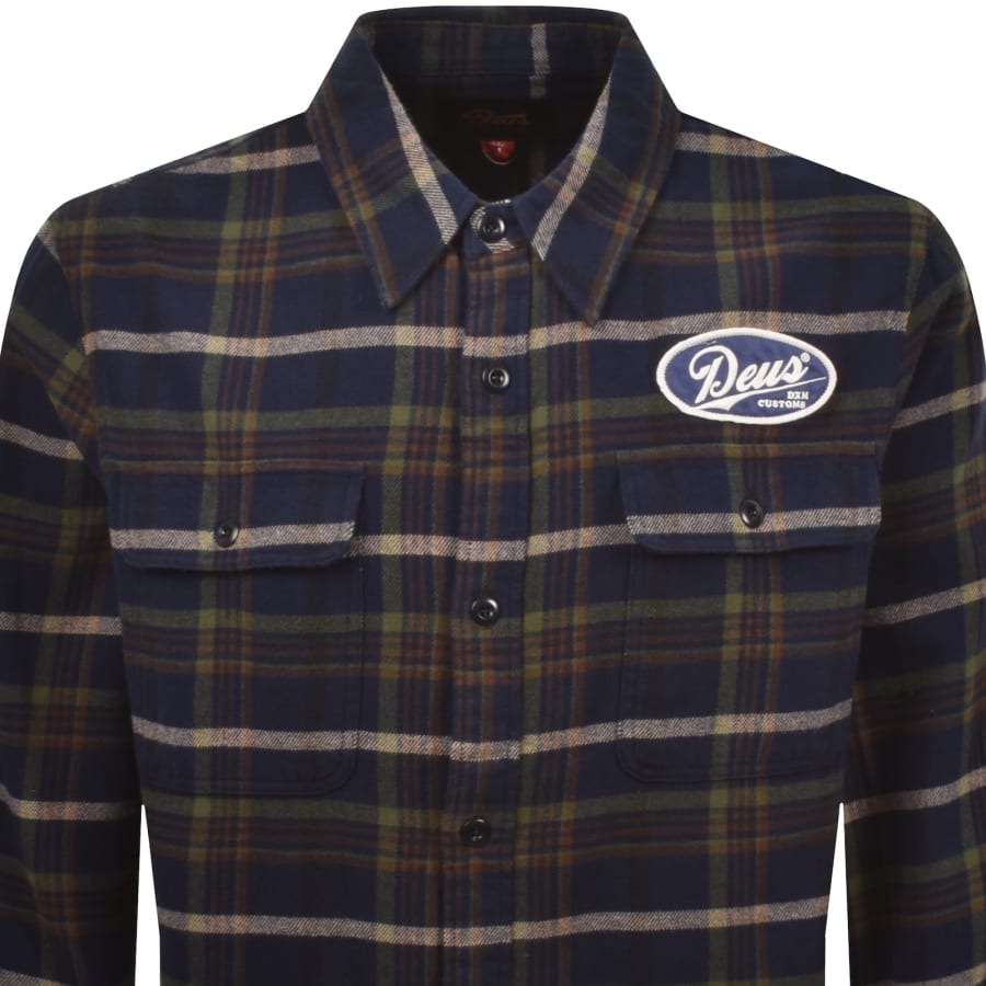 Image number 2 for Deus Ex Machina Check Shirt Navy