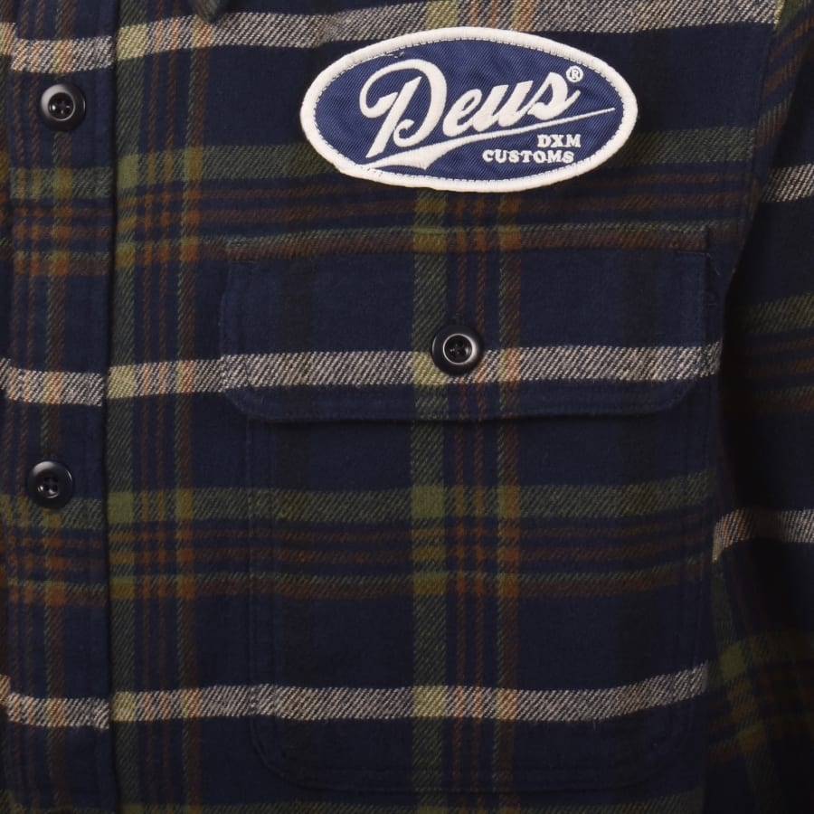 Image number 3 for Deus Ex Machina Check Shirt Navy