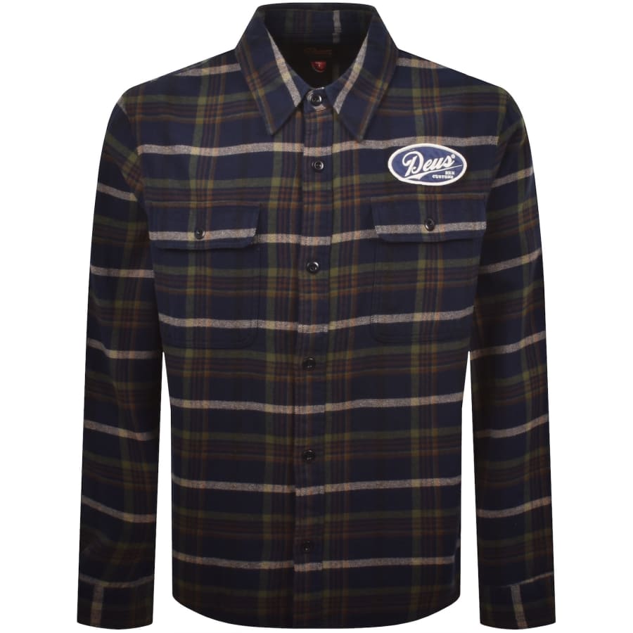 Image number 1 for Deus Ex Machina Check Shirt Navy