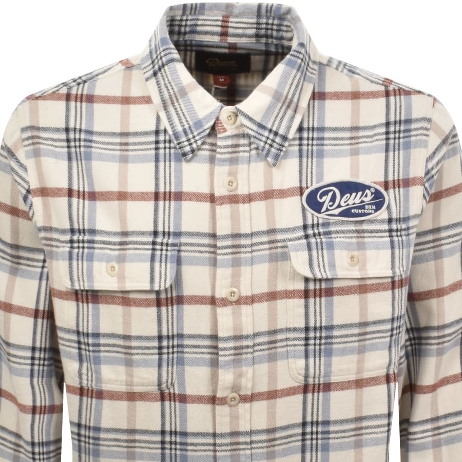 Image number 2 for Deus Ex Machina Check Shirt Off White