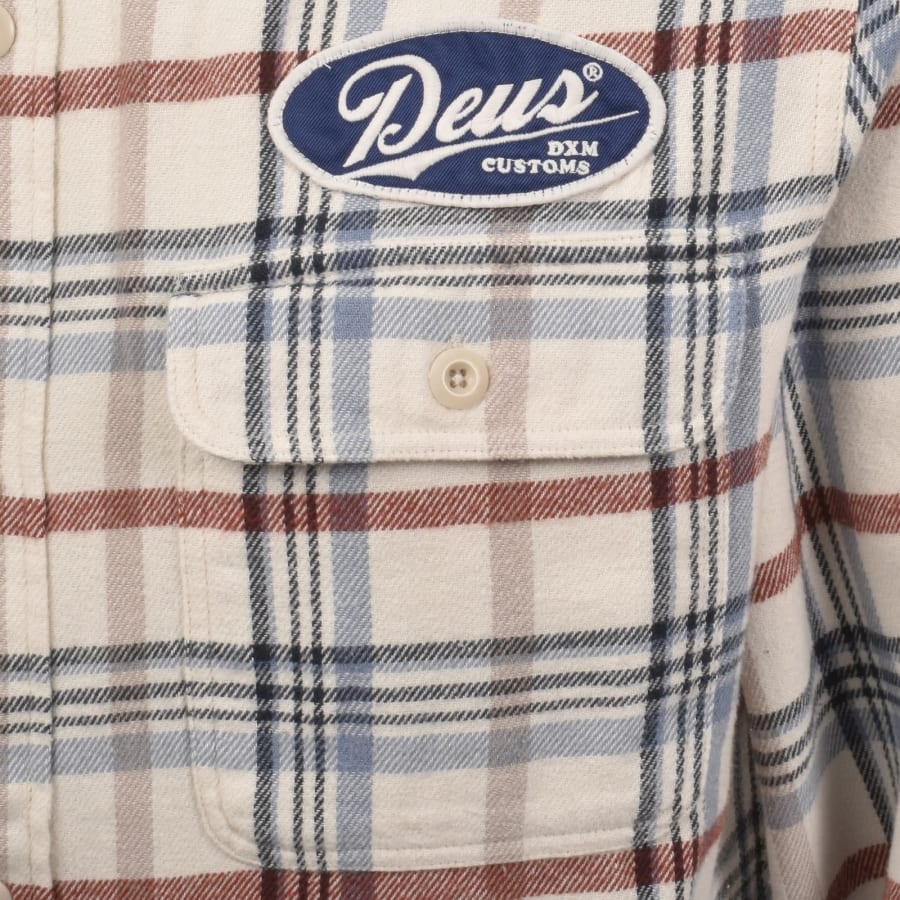 Image number 3 for Deus Ex Machina Check Shirt Off White
