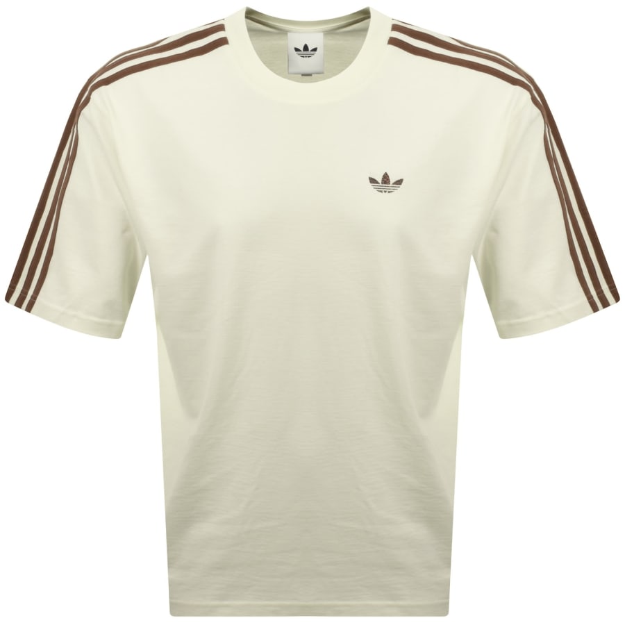Image number 2 for adidas Originals Leo Infill T Shirt Off White