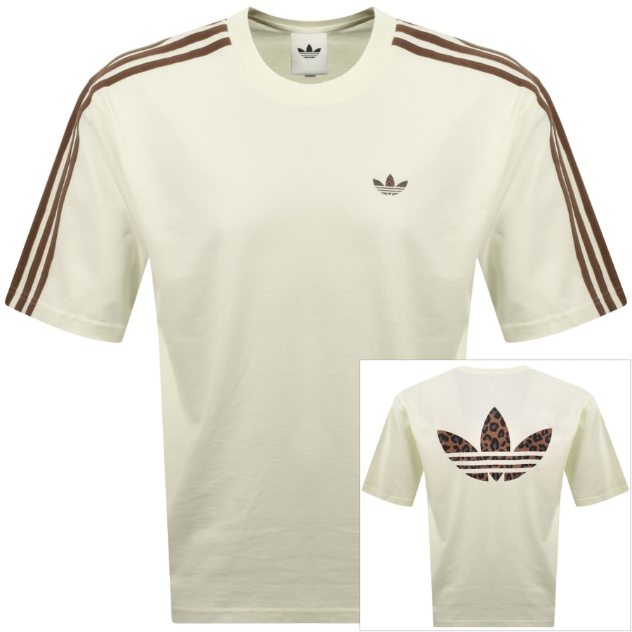 Image number 1 for adidas Originals Leo Infill T Shirt Off White