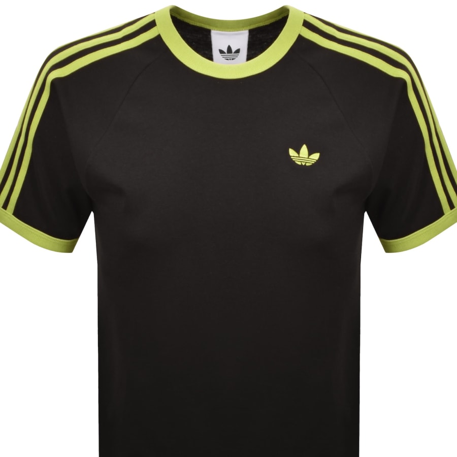 Image number 2 for adidas Originals 3 Stripe T Shirt Brown