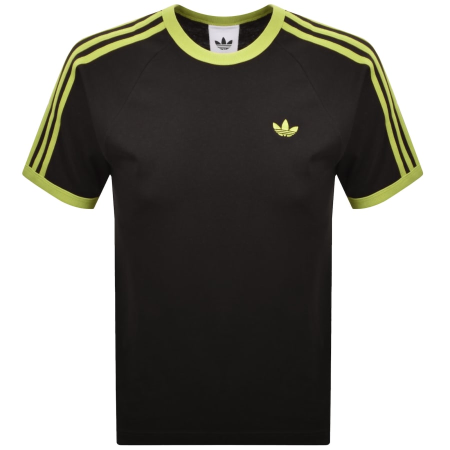 Image number 1 for adidas Originals 3 Stripe T Shirt Brown