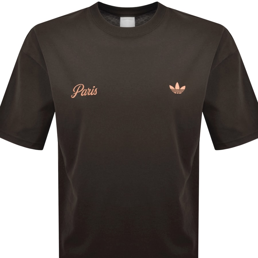 Image number 2 for adidas Originals Paris KC T Shirt Brown