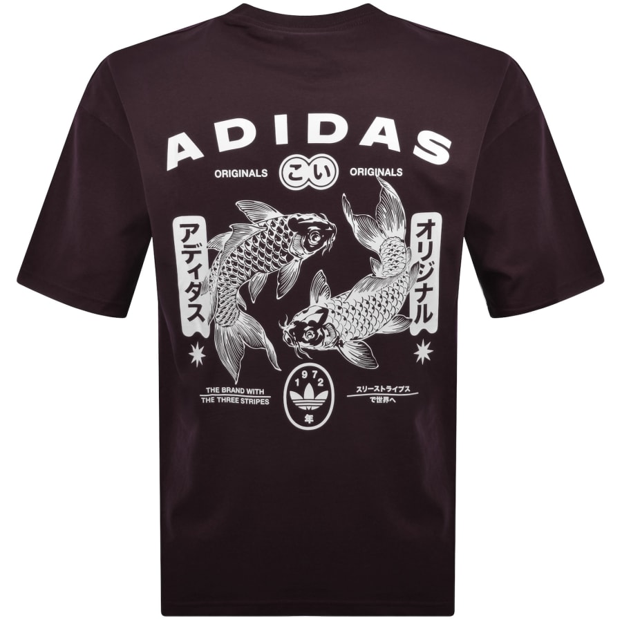 Image number 5 for adidas Originals Koi GFX T Shirt Brown