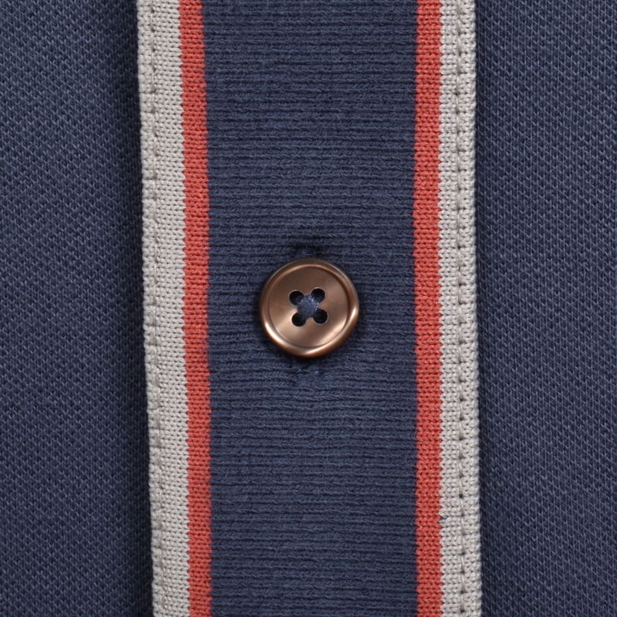 Image number 3 for Paul Smith Button Front Polo Shirt Blue