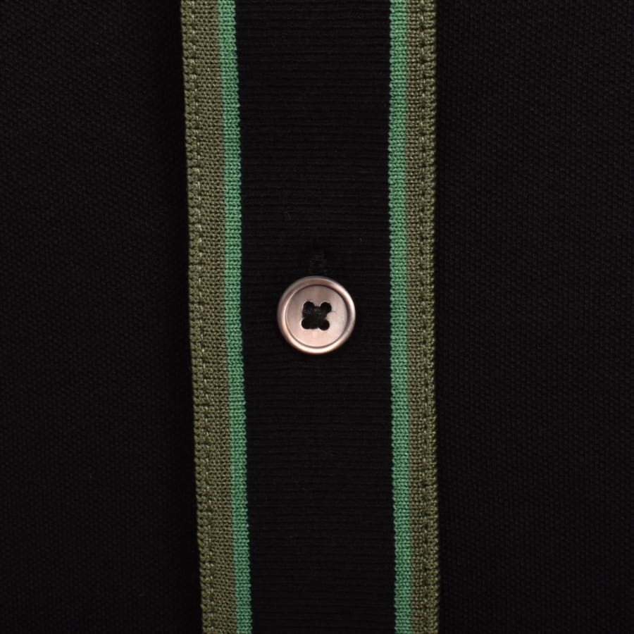 Image number 4 for Paul Smith Button Front Polo Shirt Black