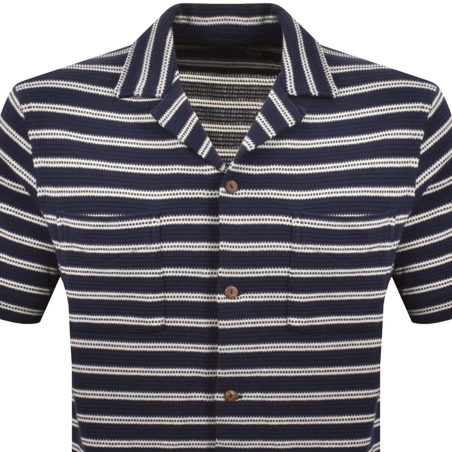 Image number 2 for Ralph Lauren Knit Striped Shirt Navy