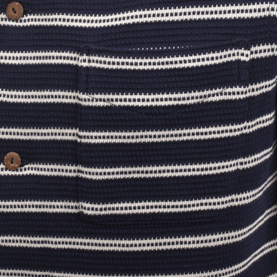 Image number 4 for Ralph Lauren Knit Striped Shirt Navy
