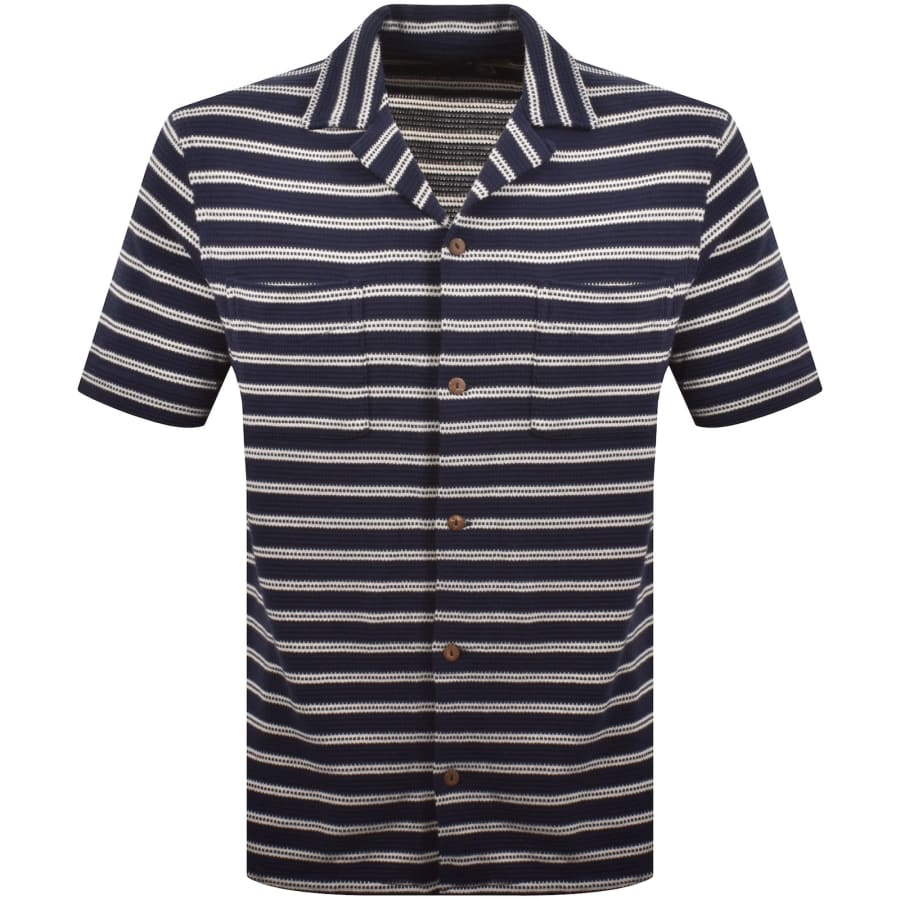 Image number 1 for Ralph Lauren Knit Striped Shirt Navy