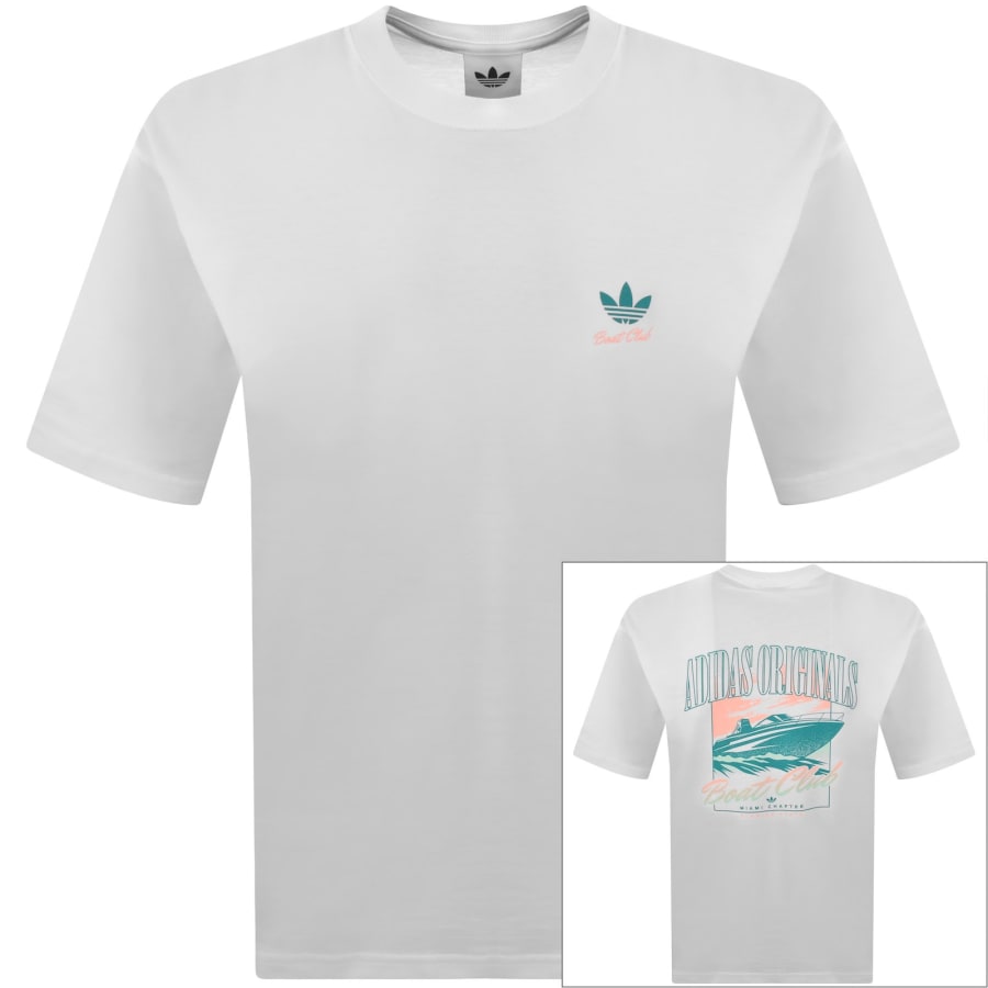 Image number 1 for adidas Originals Postcard GFX T Shirt White