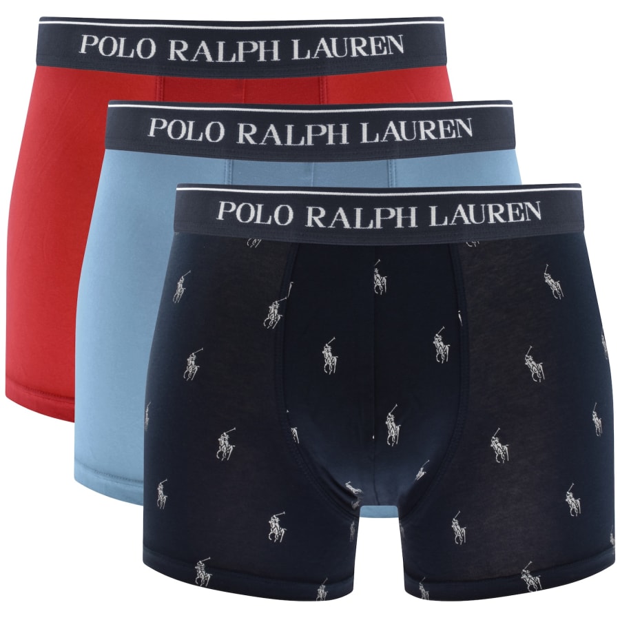 Image number 1 for Ralph Lauren Underwear 3 Pack Trunks Multi
