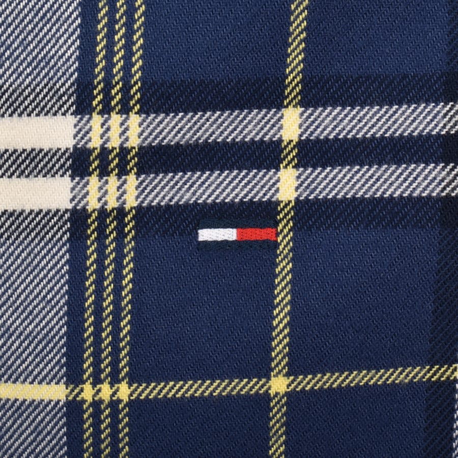 Image number 3 for Tommy Jeans Flannel Check Shirt Navy
