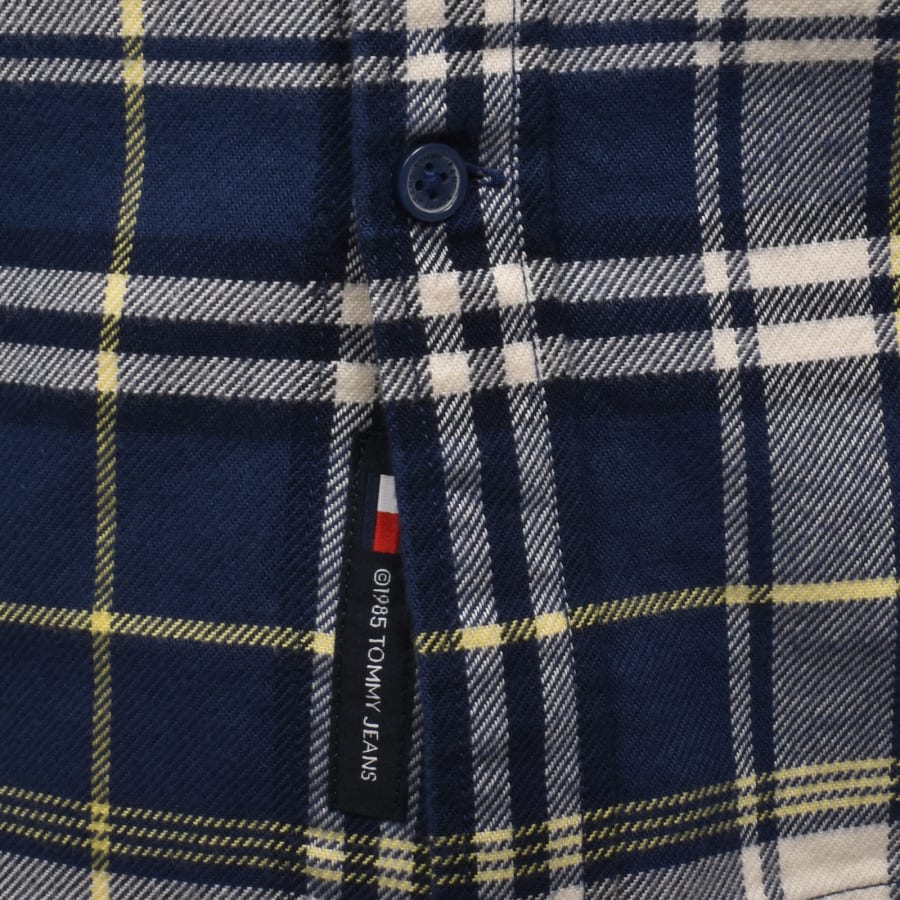 Image number 5 for Tommy Jeans Flannel Check Shirt Navy