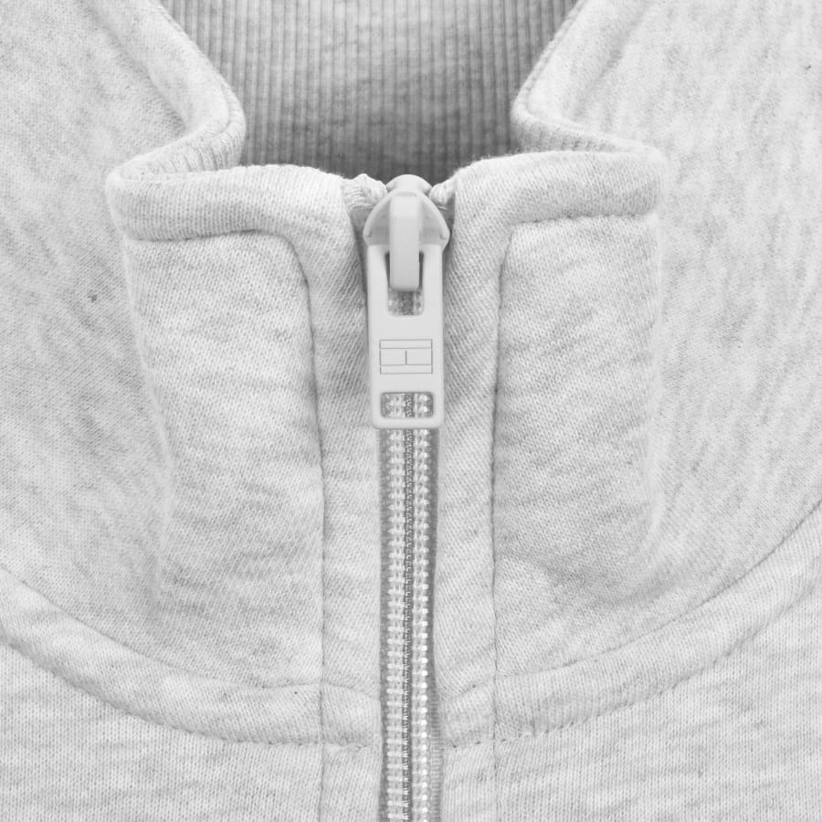 Image number 4 for Tommy Jeans Quarter Zip Sweatshirt Grey