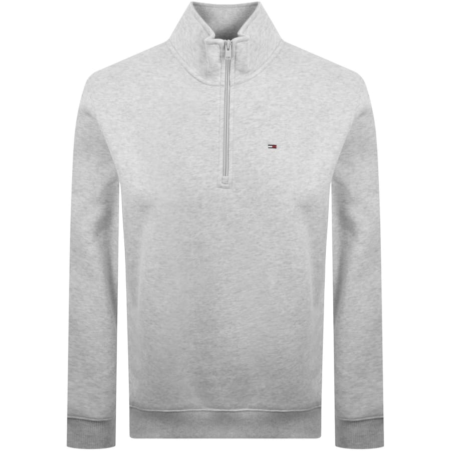 Image number 1 for Tommy Jeans Quarter Zip Sweatshirt Grey