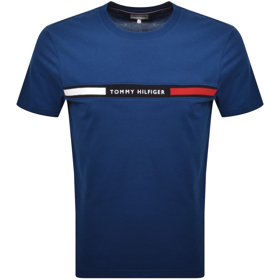 Image number 1 for Tommy Hilfiger Logo T Shirt Opulent Blue
