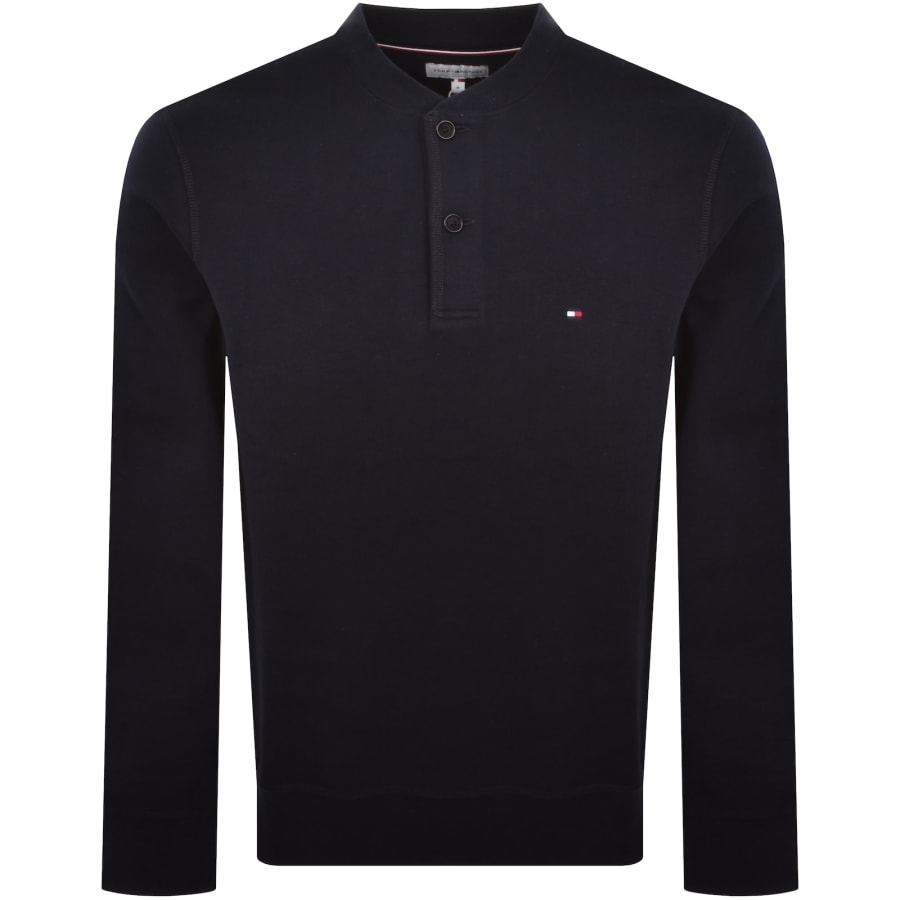 Image number 1 for Tommy Hilfiger Essential Fleece Sweatshirt Navy