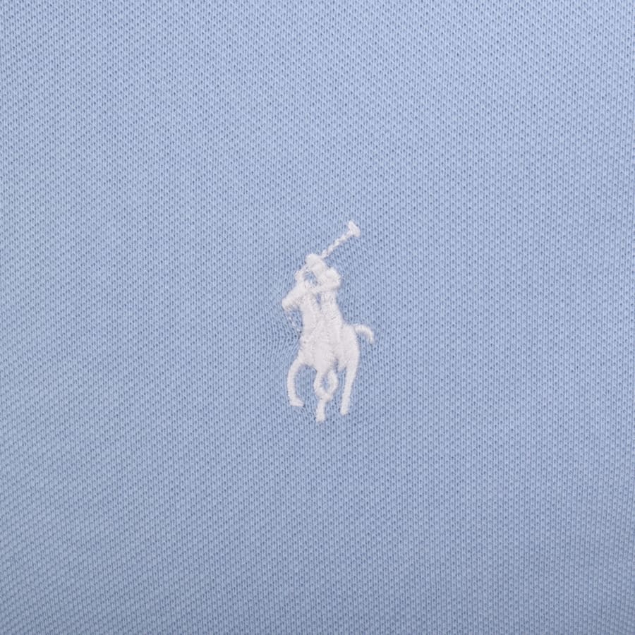 Image number 3 for Ralph Lauren Stretch Mesh Zip Polo Blue