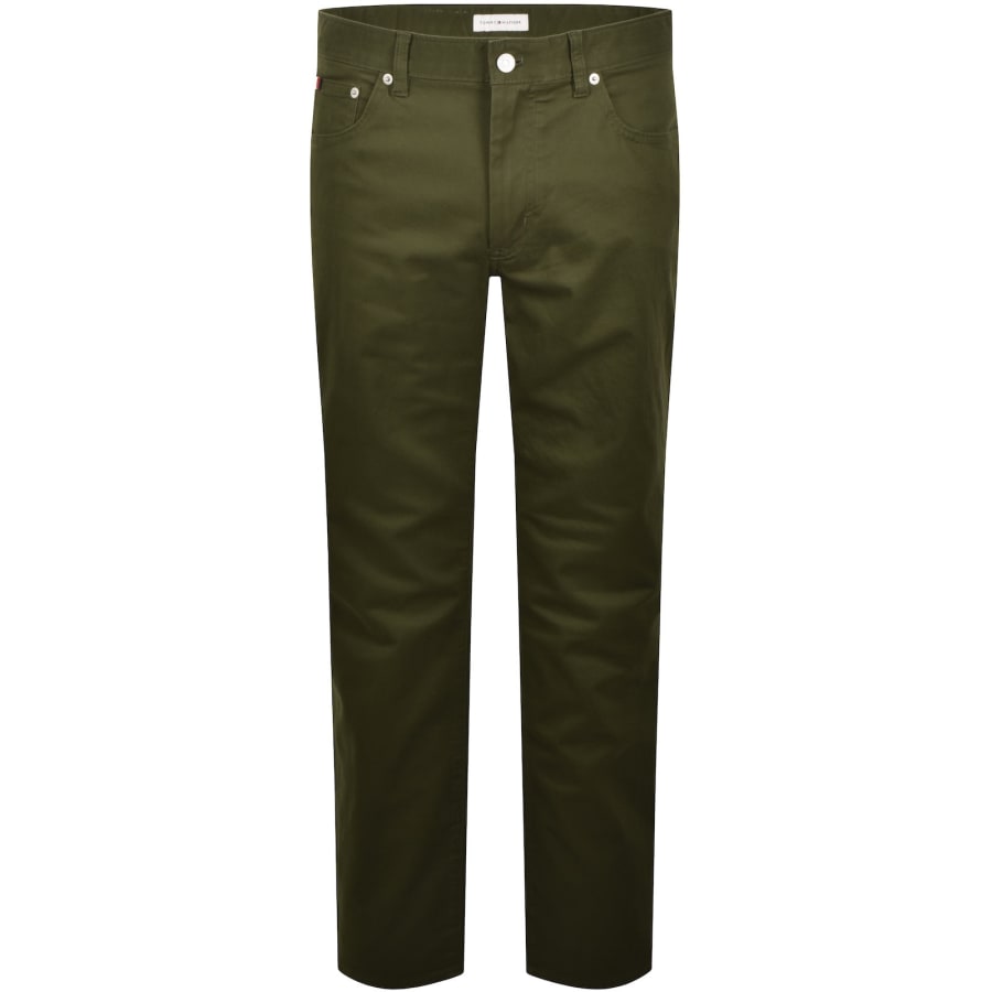 Image number 2 for Tommy Hilfiger Denton Twill Trousers Green