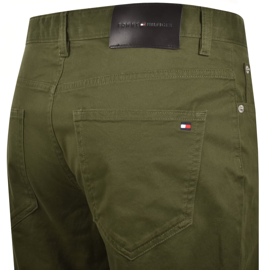 Image number 4 for Tommy Hilfiger Denton Twill Trousers Green