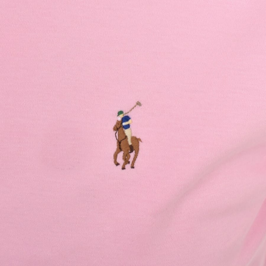 Image number 3 for Ralph Lauren Custom Slim Fit Polo T Shirt Pink