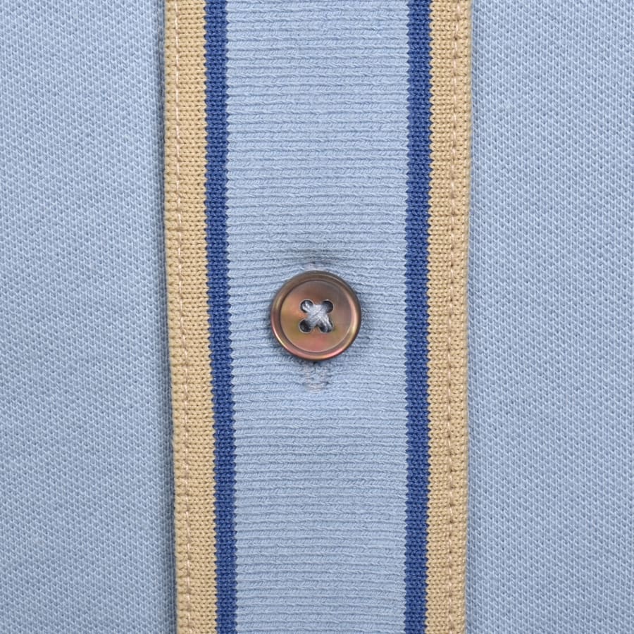 Image number 3 for Paul Smith Button Front Polo Shirt Blue