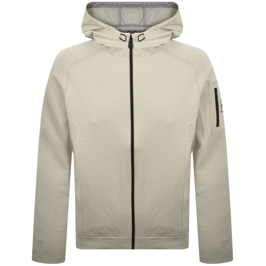 Image number 2 for BOSS Knit Panel Elevate Jacket Beige