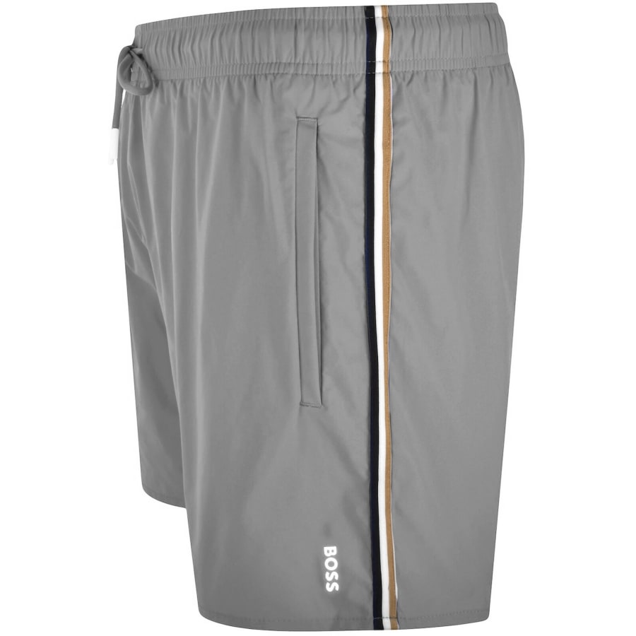 Image number 4 for BOSS Iconic Swim Shorts Grey