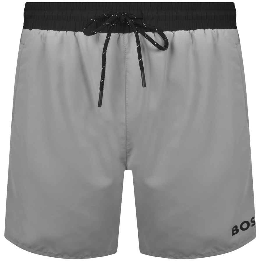 Image number 2 for BOSS Starfish Swim Shorts Grey