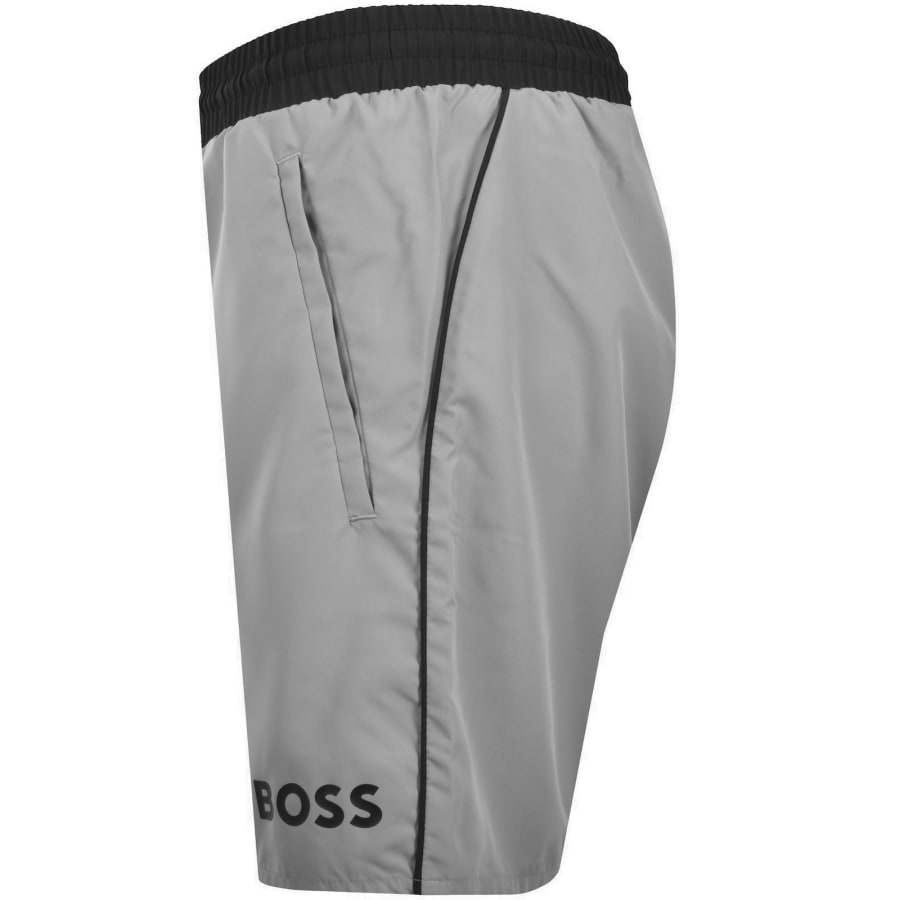 Image number 5 for BOSS Starfish Swim Shorts Grey