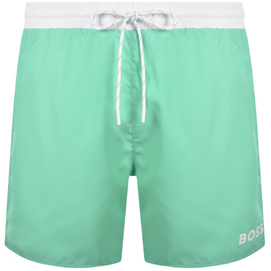 Image number 2 for BOSS Starfish Swim Shorts Bright Green