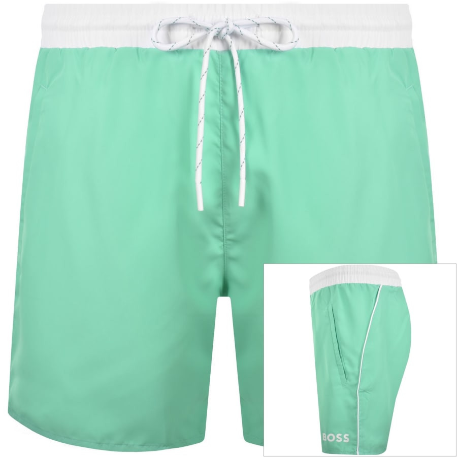 Image number 1 for BOSS Starfish Swim Shorts Bright Green