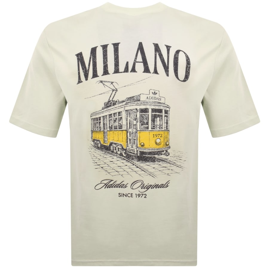 Image number 5 for adidas Originals Milan GFX T Shirt Off White