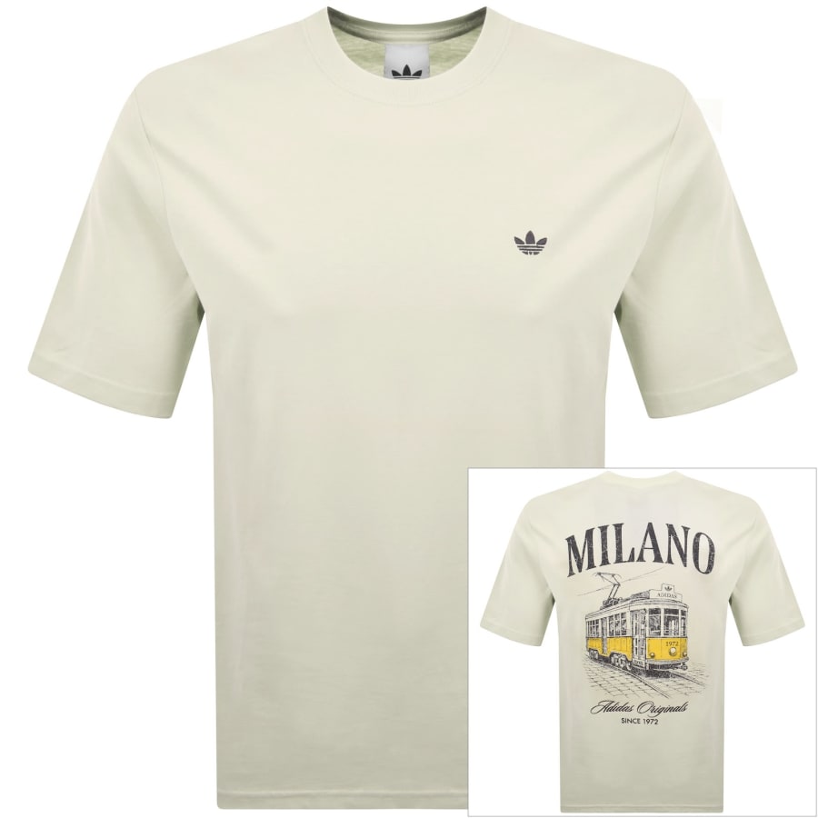 Image number 1 for adidas Originals Milan GFX T Shirt Off White