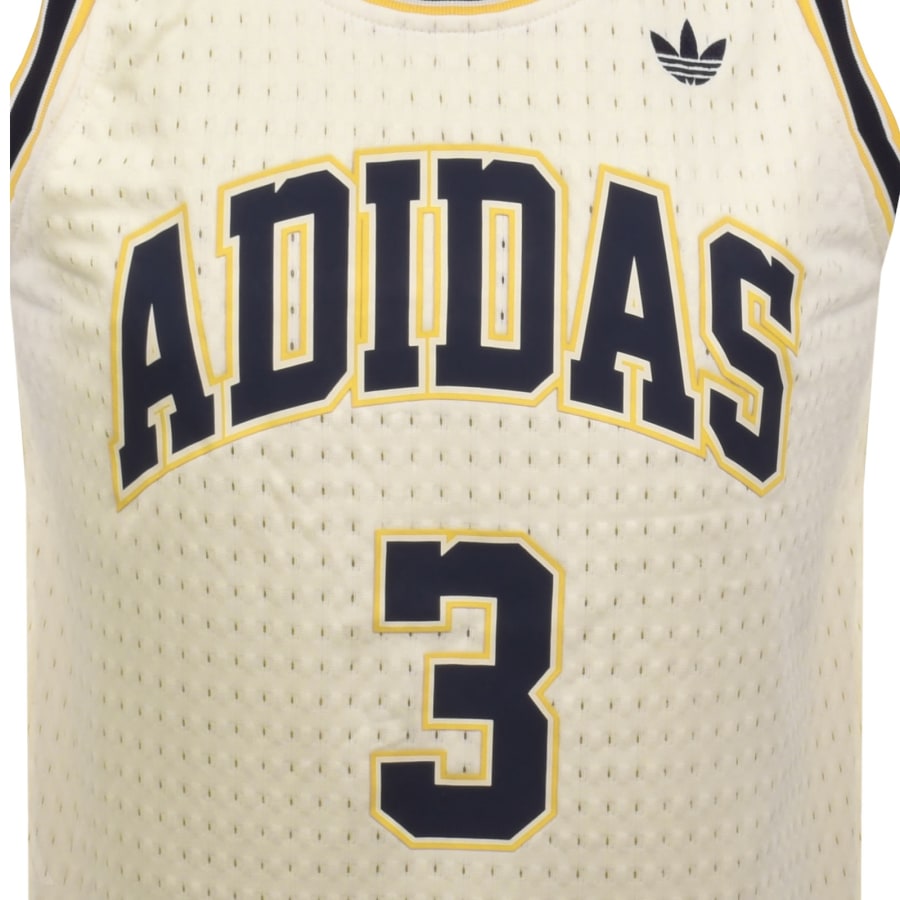 Image number 3 for adidas Originals Logo Jersey Vest Cream