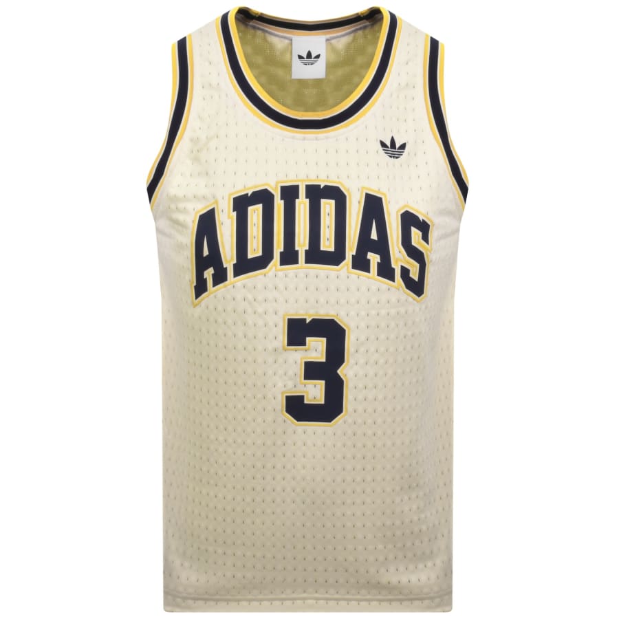 Image number 1 for adidas Originals Logo Jersey Vest Cream