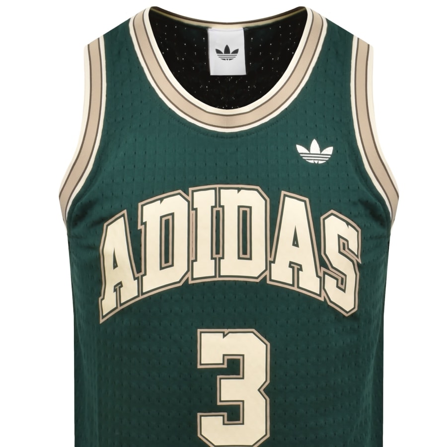 Image number 2 for adidas Originals Logo Jersey Vest Green