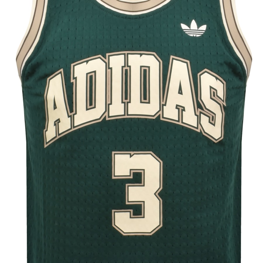Image number 3 for adidas Originals Logo Jersey Vest Green