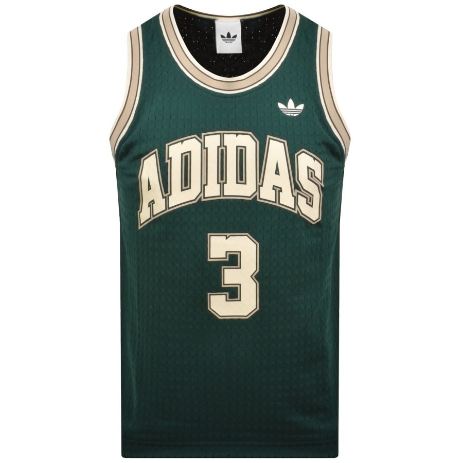 Image number 1 for adidas Originals Logo Jersey Vest Green