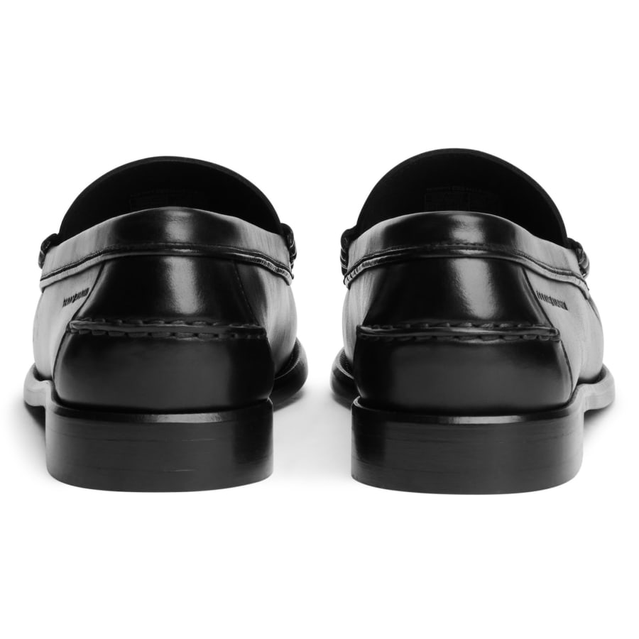 Image number 2 for Tommy Hilfiger Brushed Leather Loafers Black
